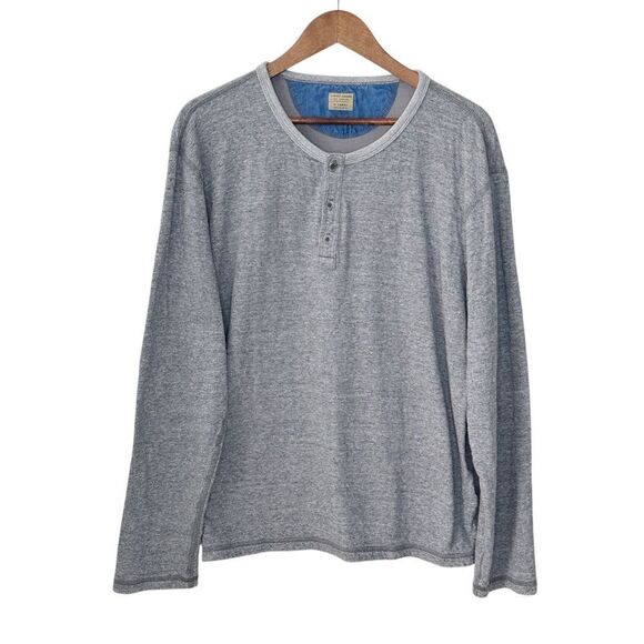 Lucky Brand Long Sleeve Henley Gray Size Extra Large - Picture 1 of 6